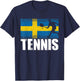 Tennis Sport, Sweden Flag, Swedish Tennis Player T-Shirt - T-Shirt | Navy