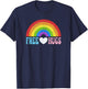 Free Hugs Rainbow LGBTQ Pride Month Parade T-Shirt - T-Shirt | Navy