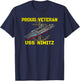 Aircraft Carrier USS Nimitz Veterans Day Fathers Day Grandpa T-Shirt - T-Shirt | Navy