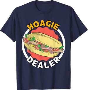 Hoagie Dealer Sandwhiches Fastfoods Seller Food Apparels T-Shirt - T-Shirt | Navy