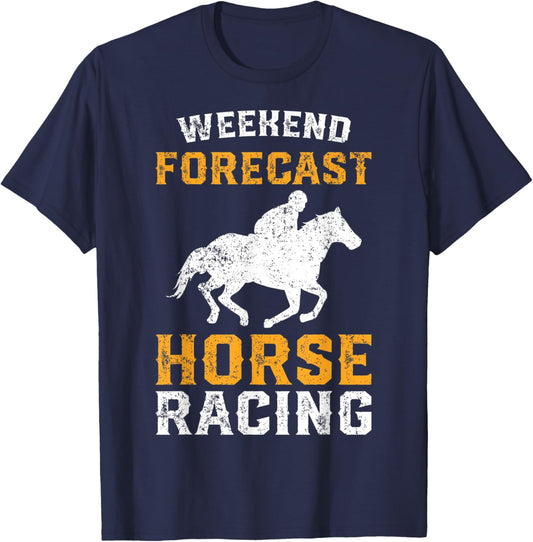 Horse Racing T-Shirt - T-Shirt | Navy