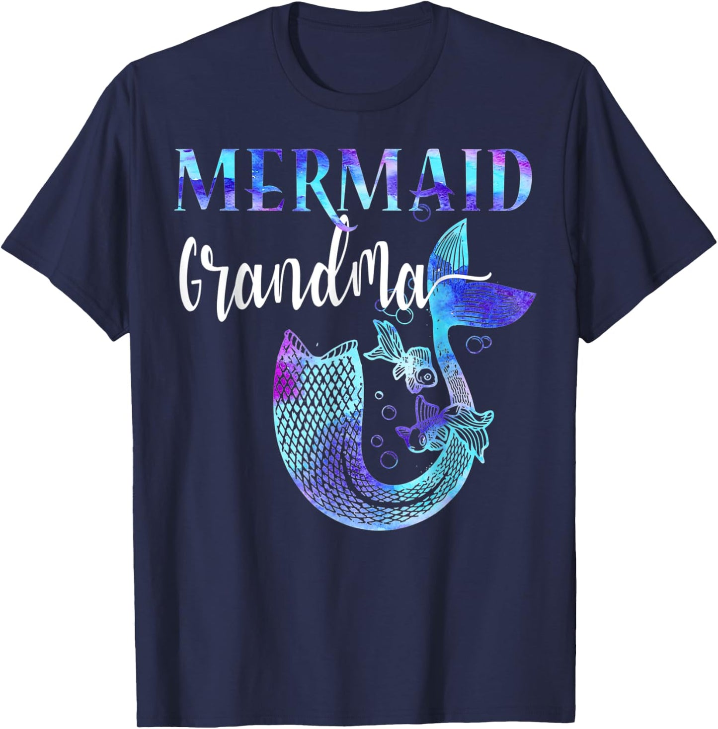 Girl Birthday Party Outfit Grandma Mermaid Grandma Shirt T-Shirt - T-Shirt | Navy
