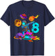 8 Years Birthday Boy Astronaut 8th Birthday Astronaut T-Shirt - T-Shirt | Navy