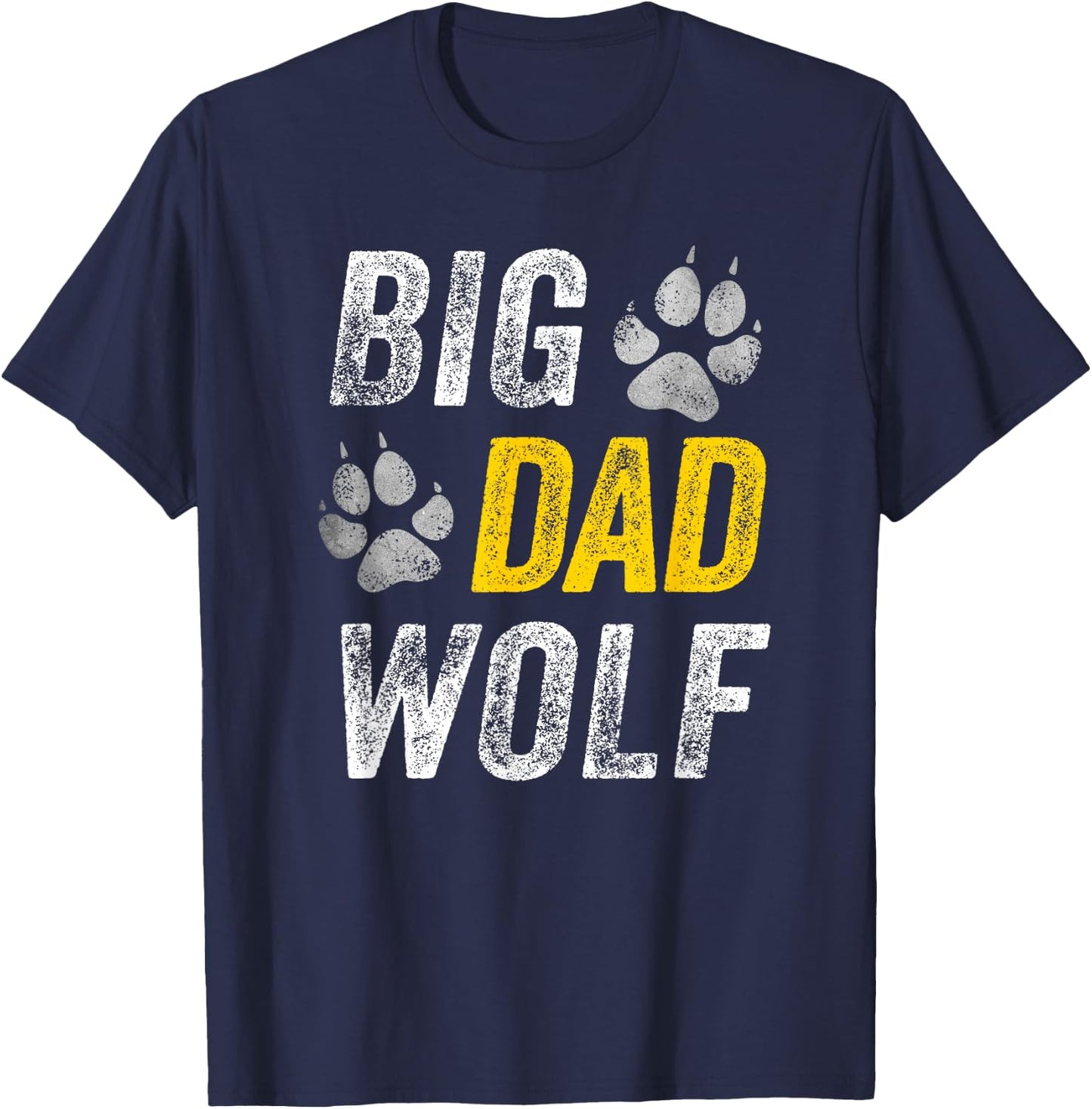 Halloween Shirt Dad Men Funny Lazy Costume Big Dad Wolf T-Shirt - T-Shirt | Navy