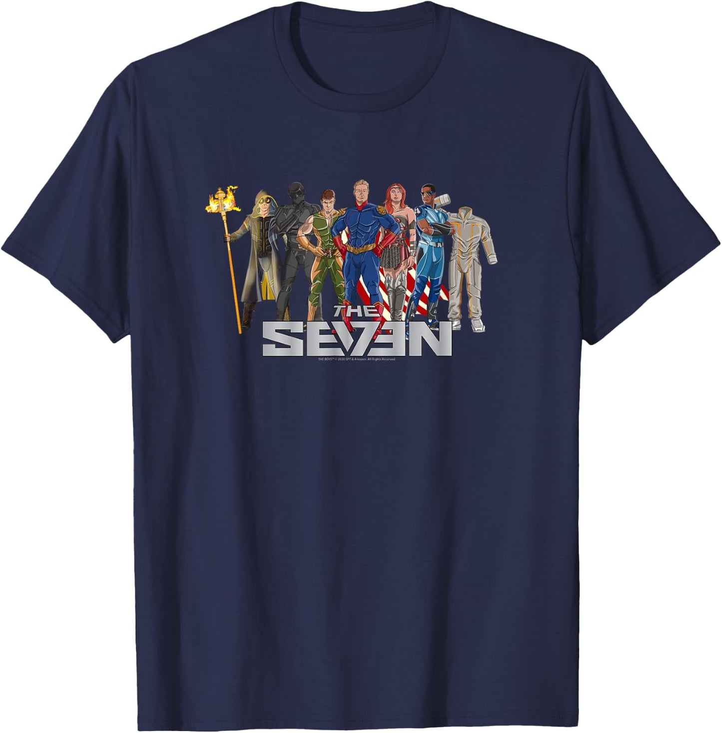 The Boys The Seven Comic Superhero TV Show T-Shirt - T-Shirt | Navy