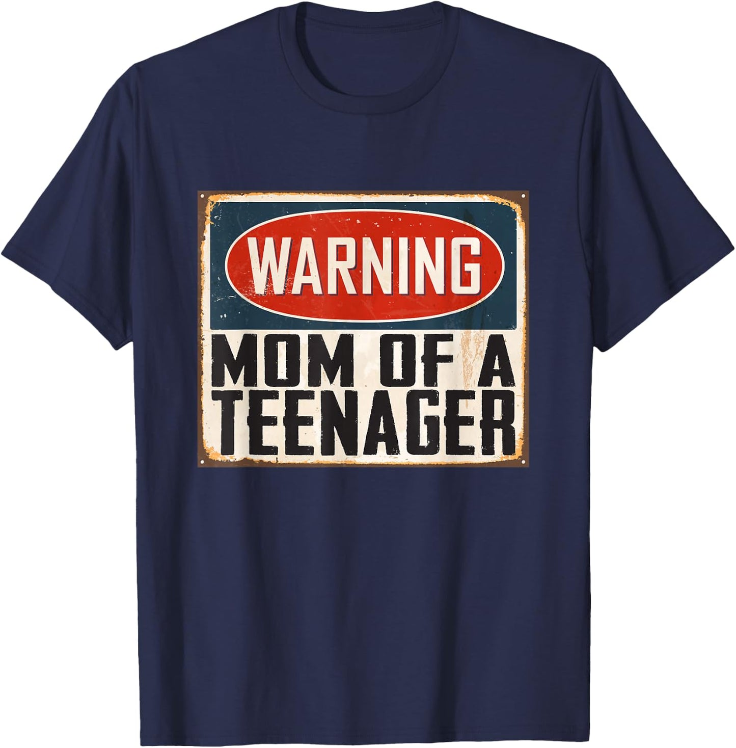 Mom of a Teenager Official Teenager 13th Birthday Matching T-Shirt - T-Shirt | Navy