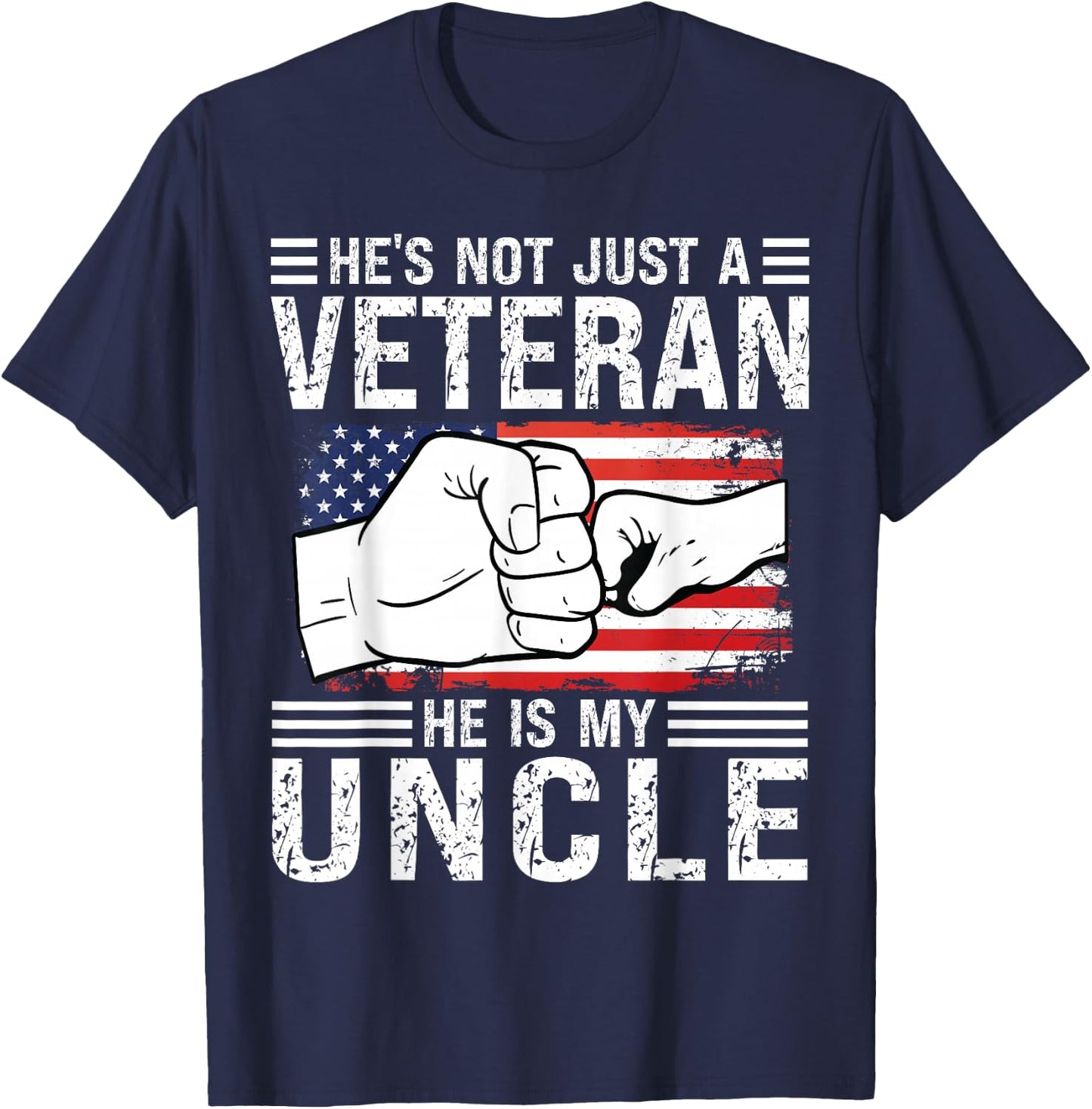 Gift Godfather -Adults -Kids Black Small Classic Fit Short Sleeve Veteran T-Shirt - T-Shirt | Navy