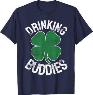 Drinking Buddies Funny St. Patrick's Day Beer Matching Drunk T-Shirt - T-Shirt | Navy
