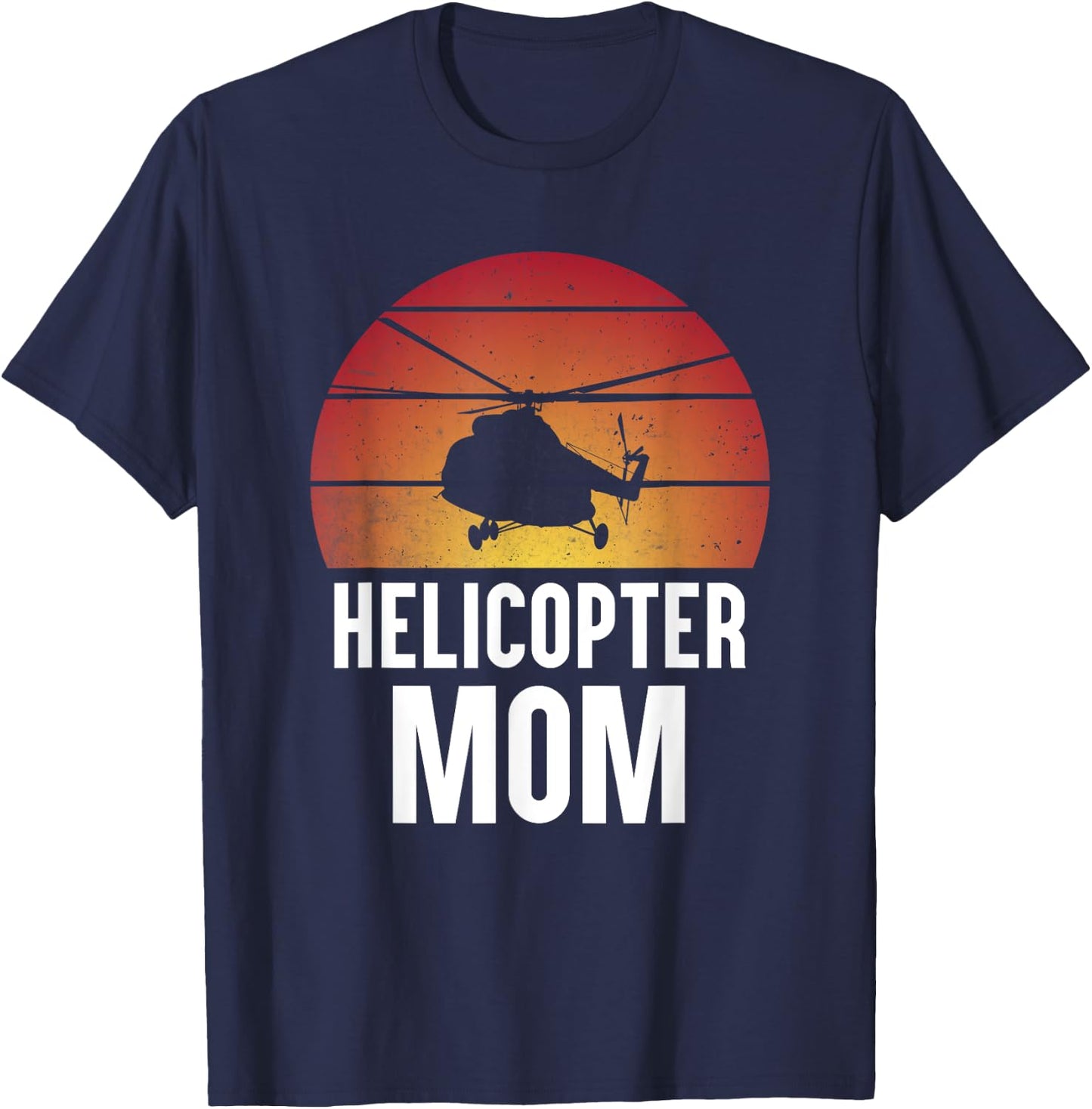 Helicopter Mom Women Girls Aircraft Helicopter Pilot T-Shirt - T-Shirt | Navy
