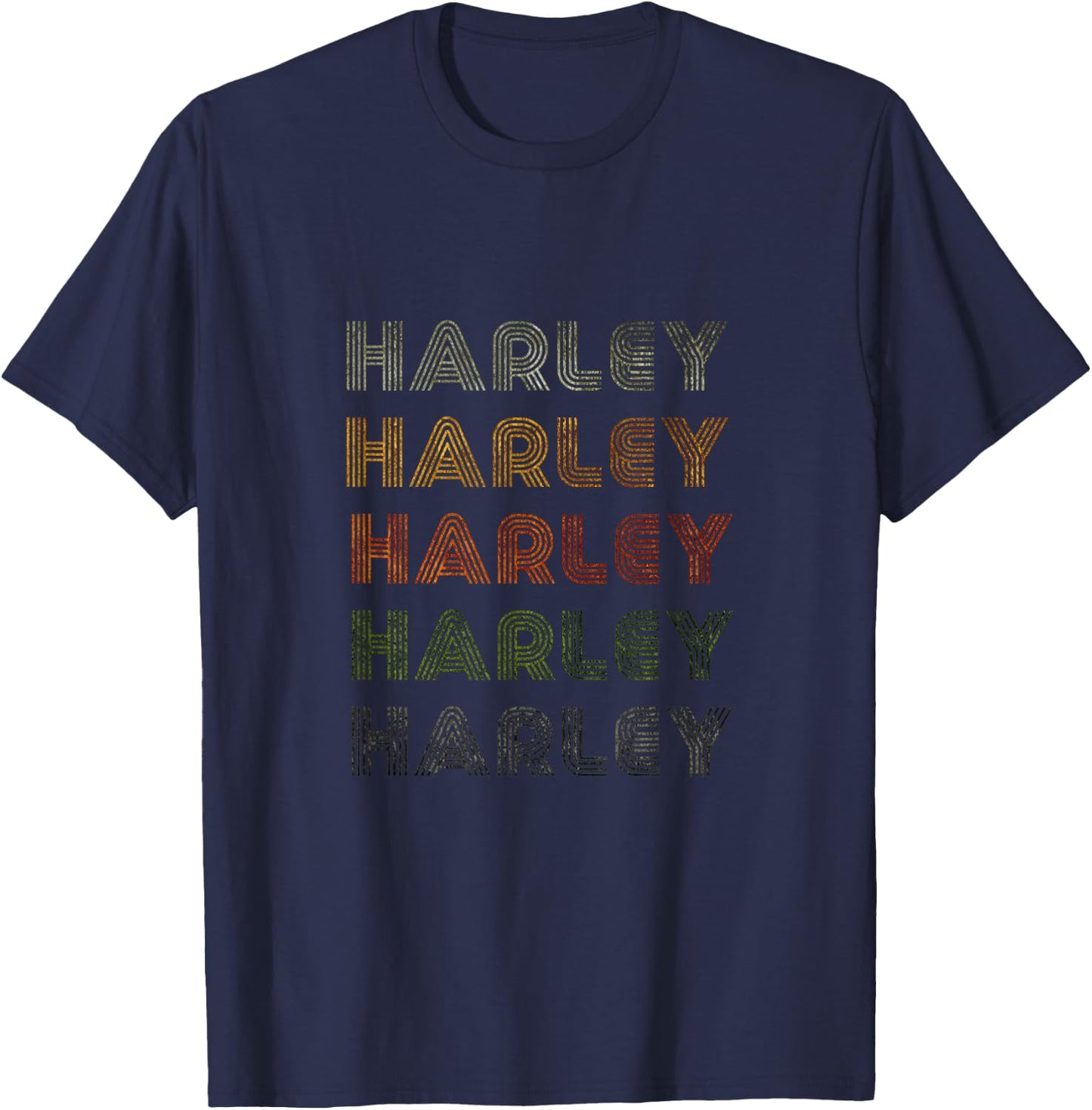 Love Heart Harley Grunge/Vintage Style Black Harley T-Shirt - T-Shirt | Navy