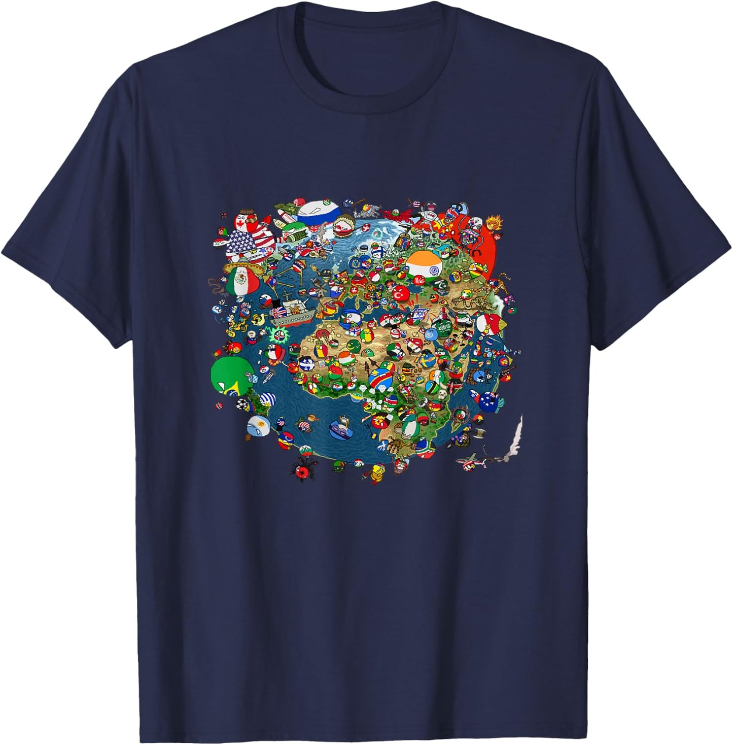 Polandball world T-Shirt - T-Shirt | Navy
