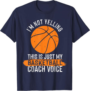Cool Basketball Coach Men Women Basketball Coaching Voice T-Shirt - T-Shirt | Navy