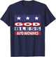 God Bless Auto Mechanics Patriotic Christian Men T-Shirt - T-Shirt | Navy