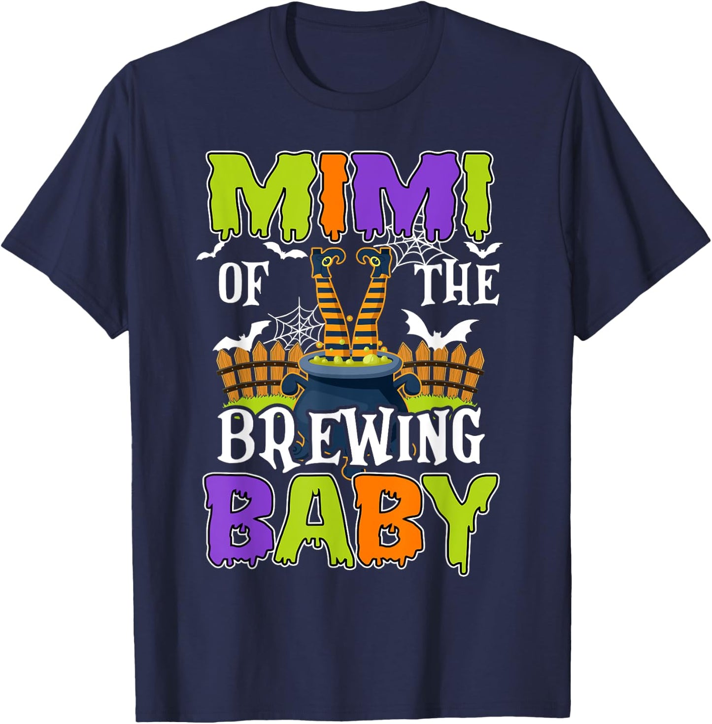 Mimi Of The Brewing Baby Halloween Witch Baby Funny T-Shirt - T-Shirt | Navy
