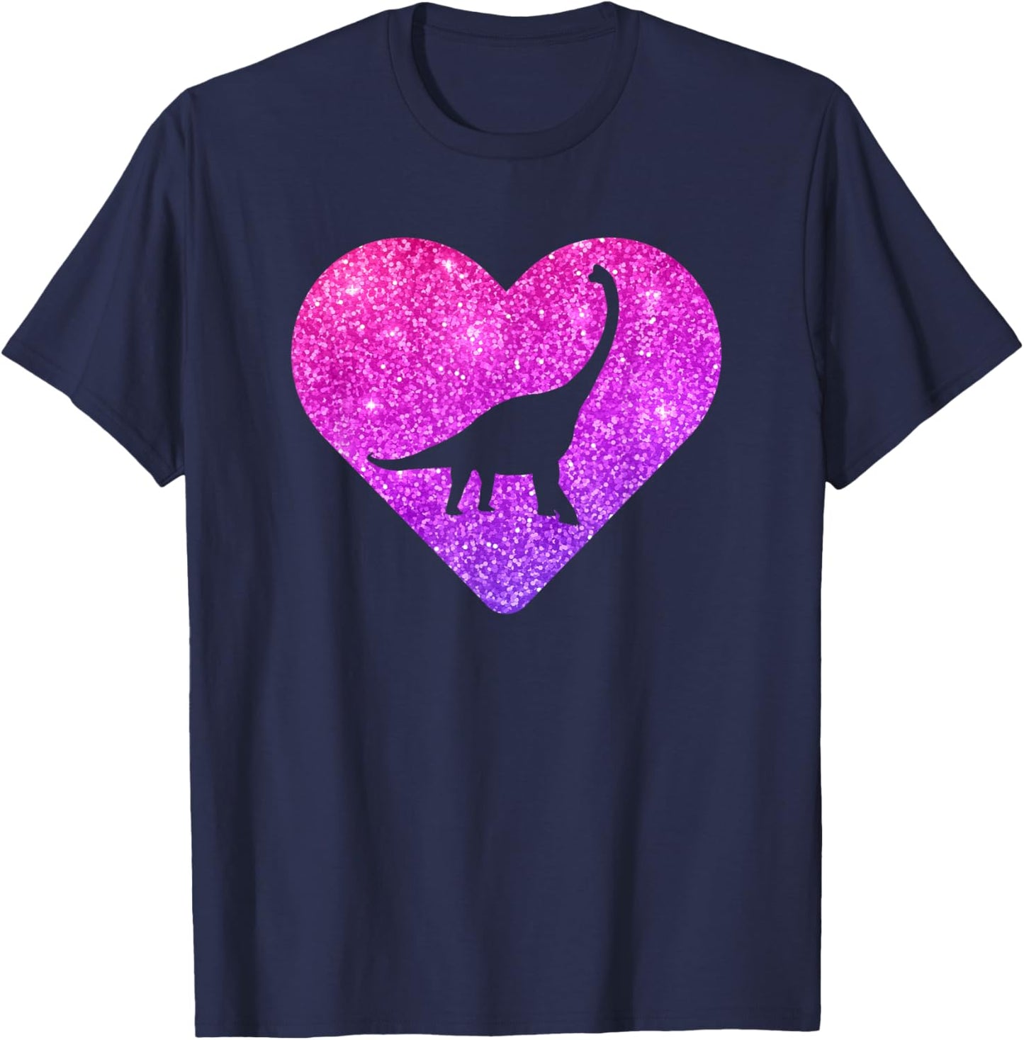 Cute Brachiosaurus Dinosaur Gift Girls Teens And Women T-Shirt - T-Shirt | Navy