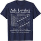 Nerdy Vintage Ada Lovelace Computer Science Math Teacher T-Shirt - T-Shirt | Navy