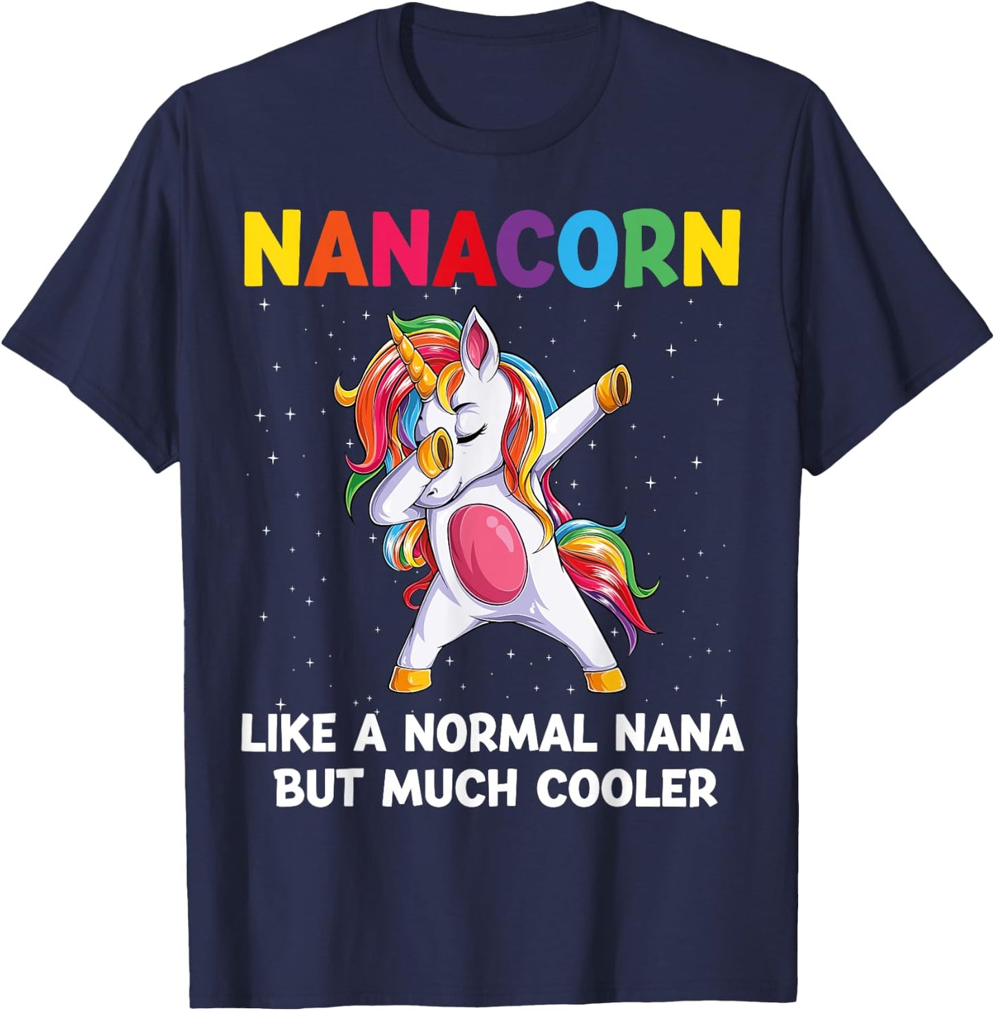 NanaCorn Nana Unicorn Birthday Family Matching Bday Party T-Shirt - T-Shirt | Navy