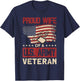 Proud Wife of A U.S. Army Veteran - Soldier Wife T-Shirt - T-Shirt | Navy