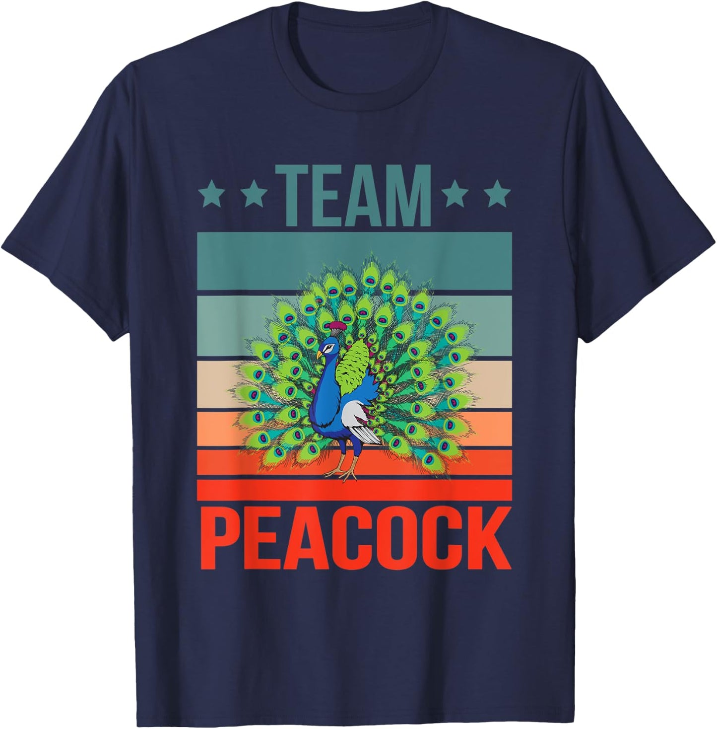 Team Peacock Quote Birdwatching Birding Bird Peacock T-Shirt - T-Shirt | Navy