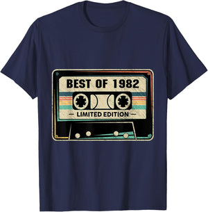 1982 Birthday And T-Shirt - T-Shirt | Navy