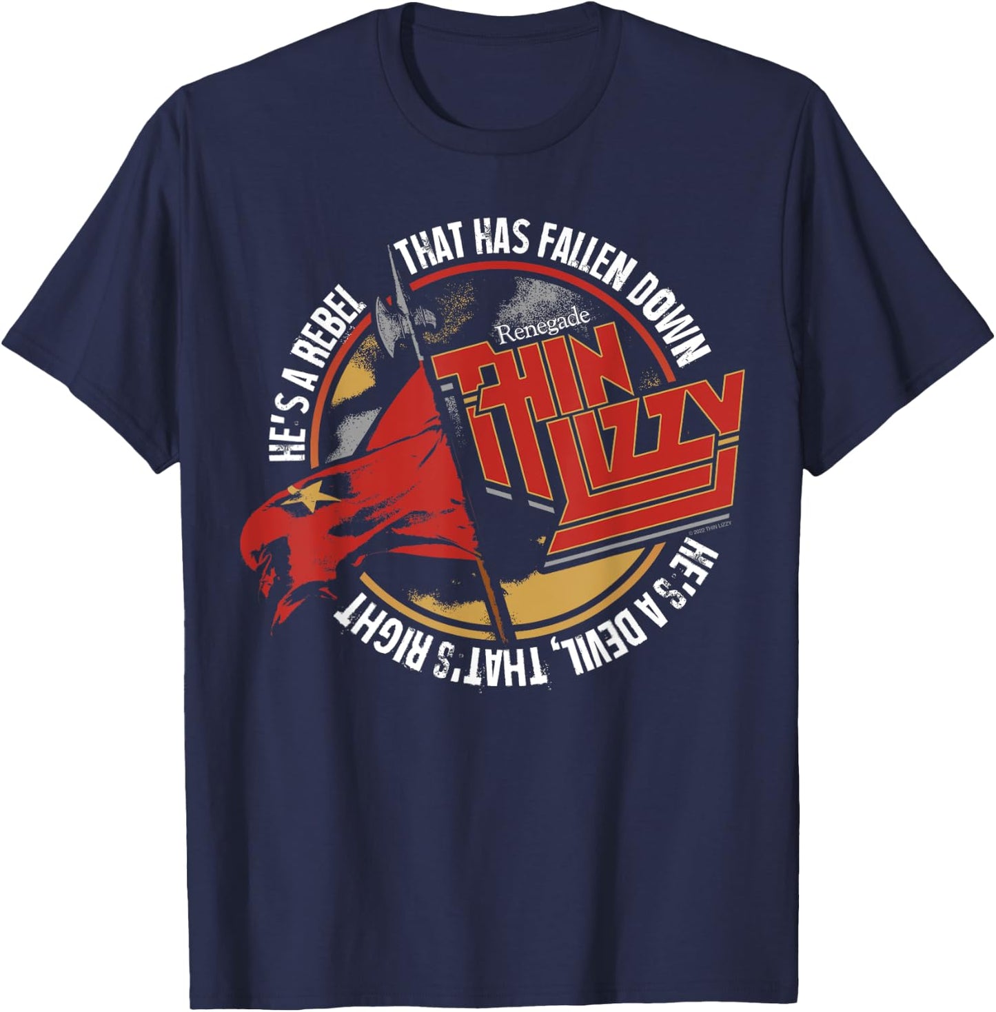 Thin Lizzy – Renegade T-Shirt - T-Shirt | Navy