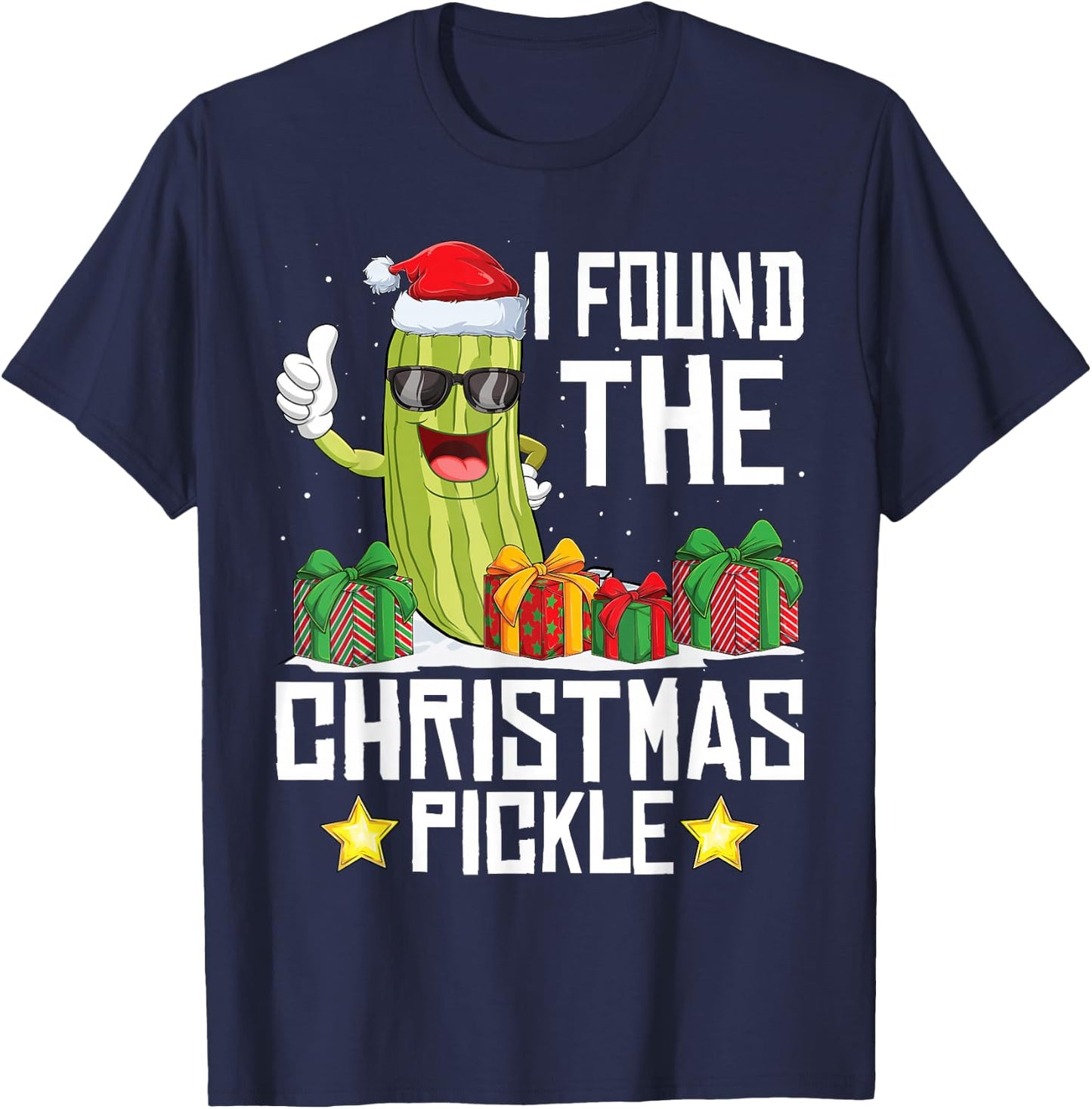 I Found The Christmas Pickle Funny Pickle Dabbing Dill T-Shirt - T-Shirt | Navy
