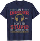 Funny 911 Dispatcher Can't Fix Stupid Dispatch Gifts T-Shirt - T-Shirt | Navy