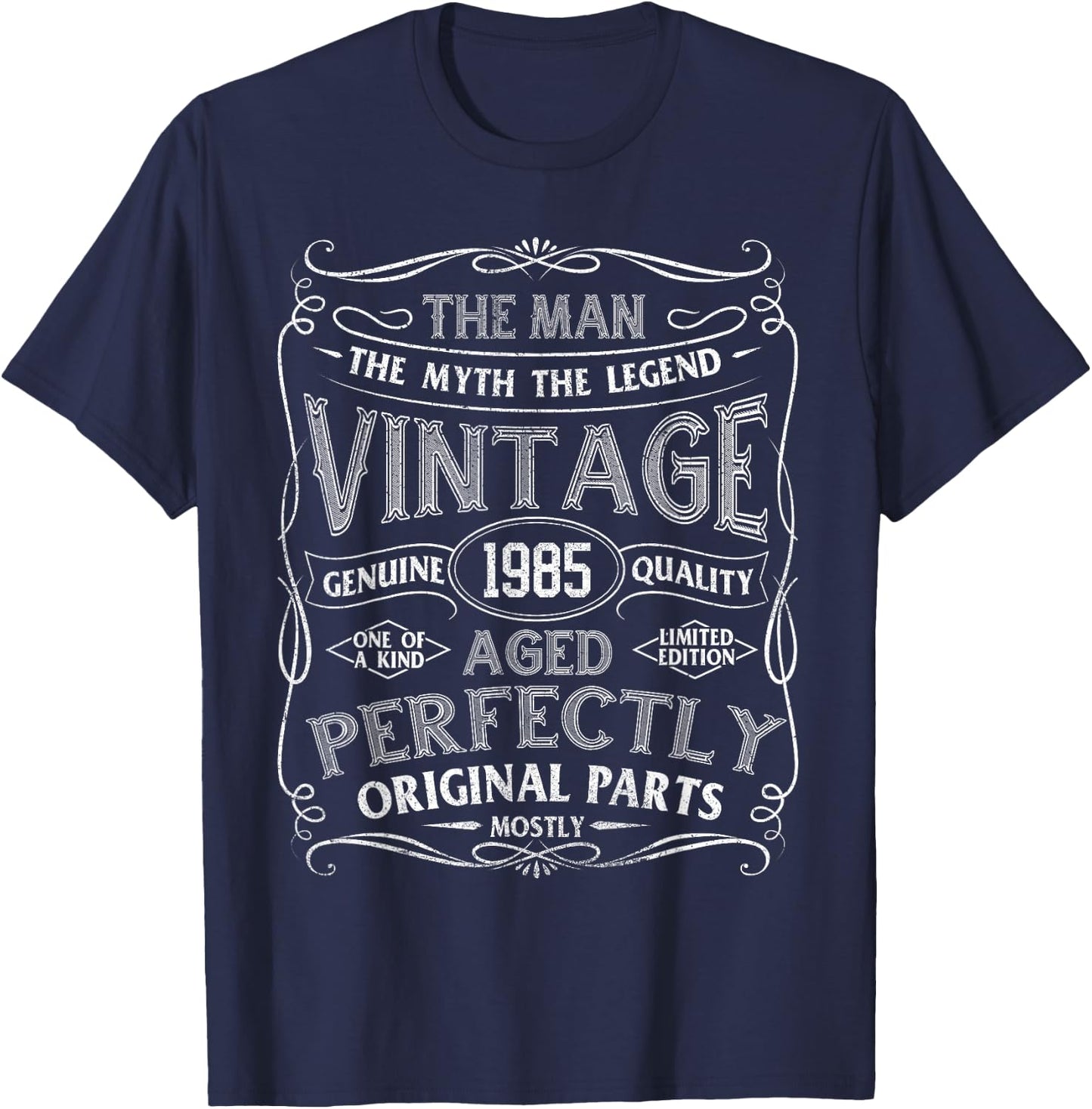 Man Myth Legend Vintage 1985 Year Of Birth Birthday T-Shirt - T-Shirt | Navy