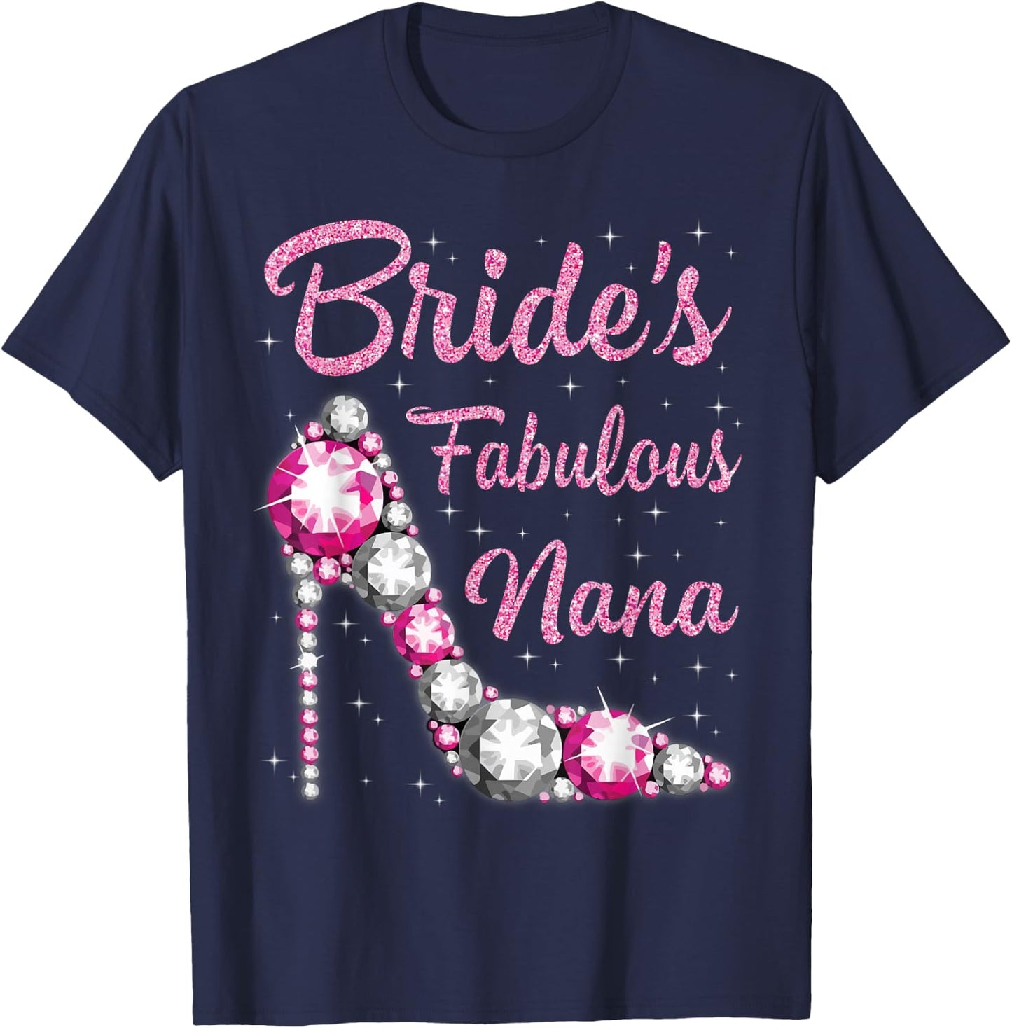 Nana's Fabulous Bride Happy Wedding Married Day Vintage T-Shirt - T-Shirt | Navy