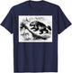 Realist Wild Wolverine Animal Illustration Hand Drawn Art T-Shirt - T-Shirt | Navy