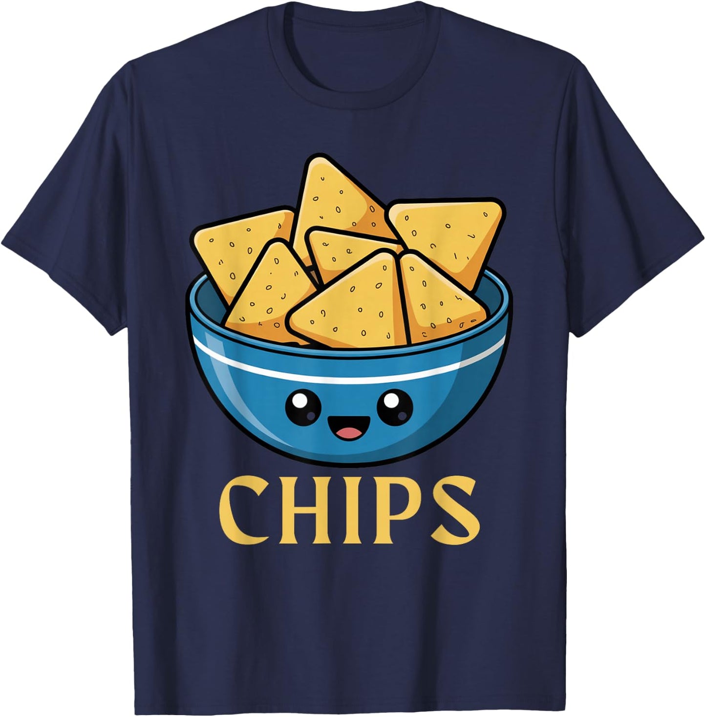 Chips Bowl Salsa Couple Nacho Kawaii Halloween Costume T-Shirt - T-Shirt | Navy