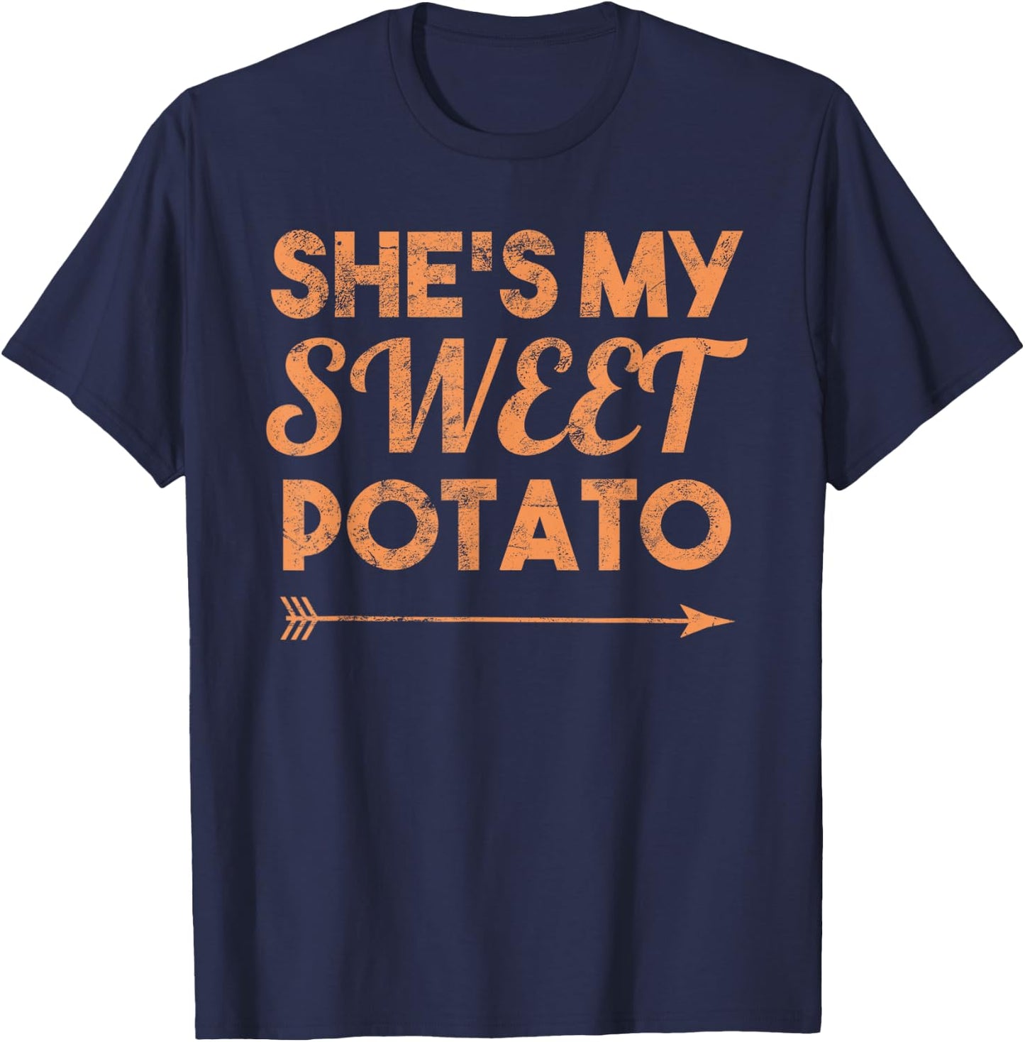 Shes My Sweet Potato I Yam Thanksgiving Matching Couple T-Shirt - T-Shirt | Navy