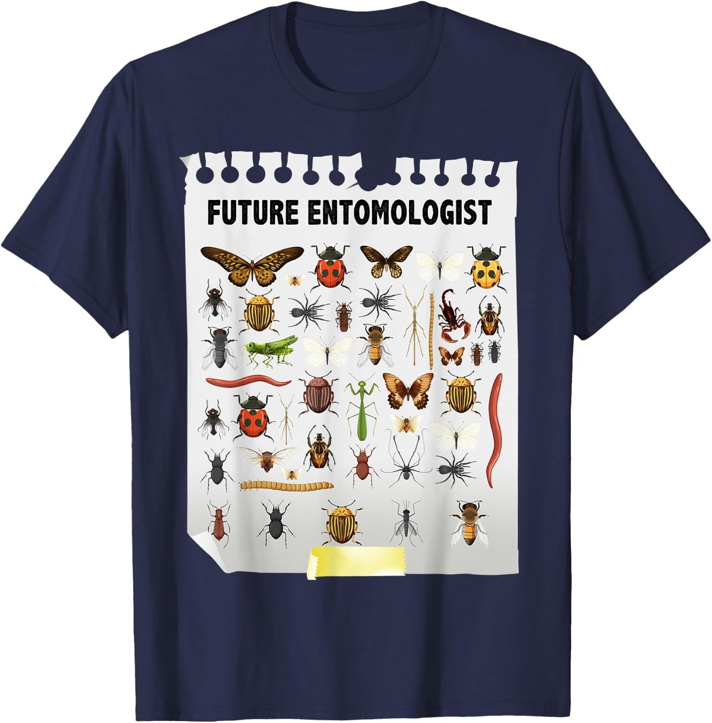 Cute Future Entomologist Insect Chart & Bug Catchers Costume T-Shirt - T-Shirt | Navy