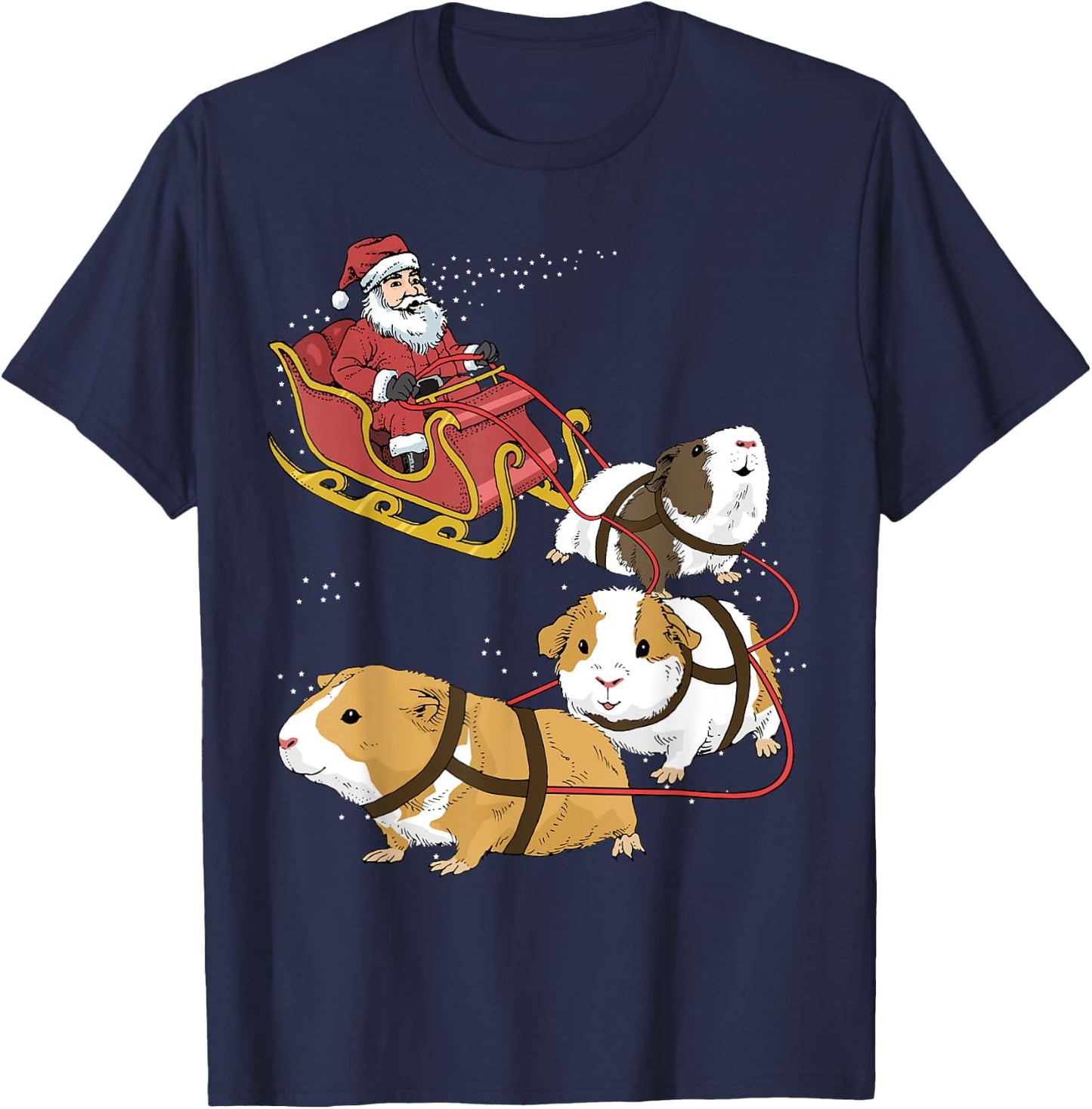 Guinea pigs Christmas T-Shirt - T-Shirt | Navy
