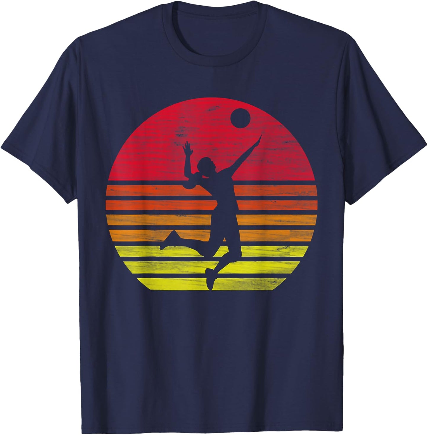Volleyball retro volleyball player T-Shirt - T-Shirt | Navy