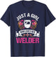 Welder Gifts Wife Girlfriend A Girl Who Loves Her Welder T-Shirt - T-Shirt | Navy