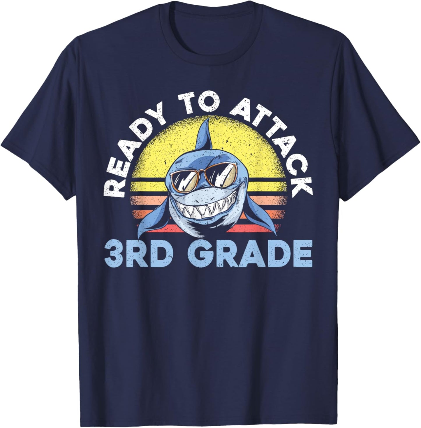 Ready To Attack 3rd Grade Back To School T-Shirt - T-Shirt | Navy