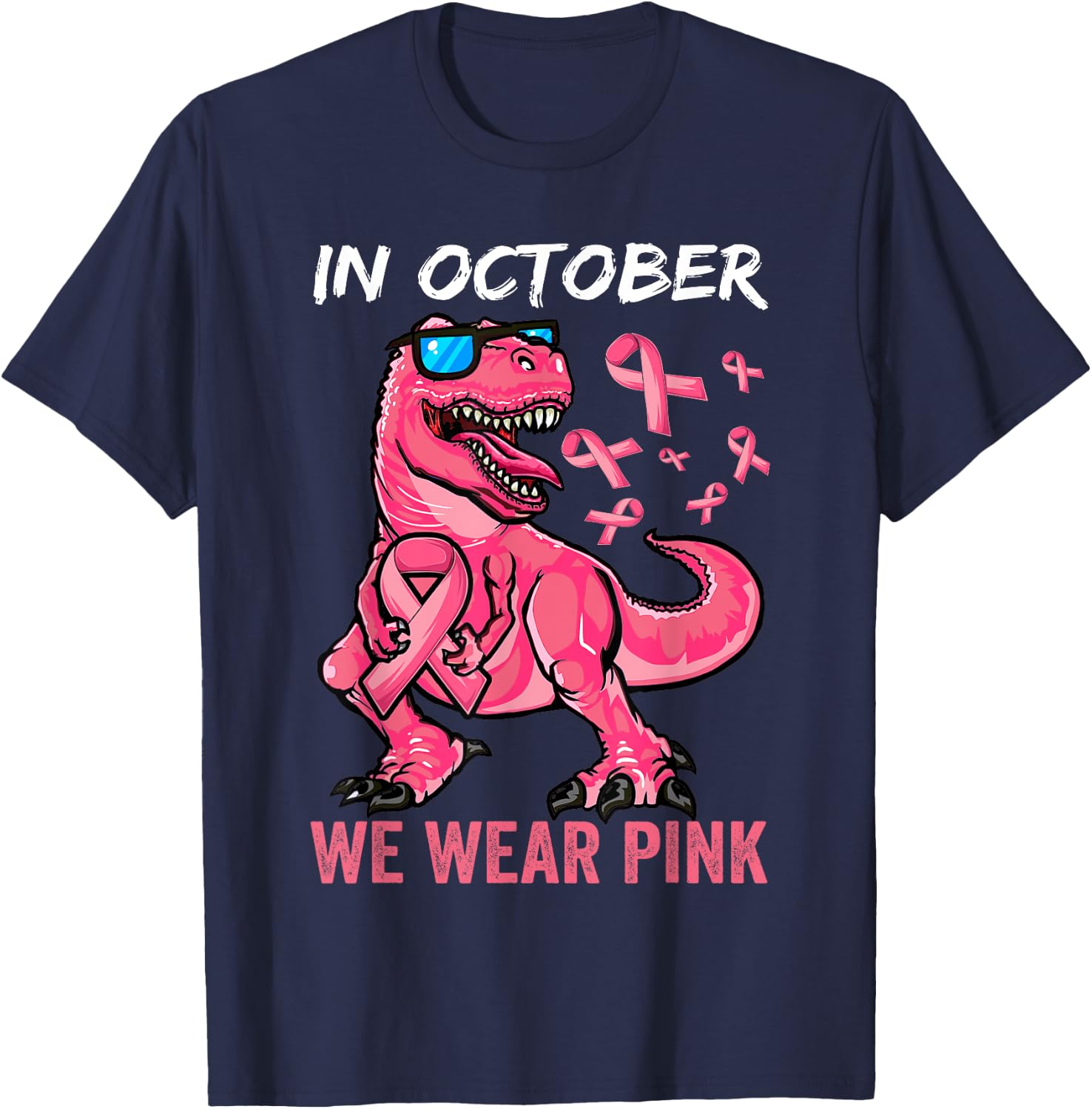 Breast Cancer Shirt for Boys, Breast Cancer Shirts for Kids T-Shirt - T-Shirt | Navy