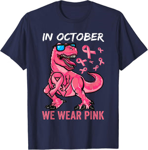 Breast Cancer Shirt for Boys, Breast Cancer Shirts for Kids T-Shirt - T-Shirt | Navy