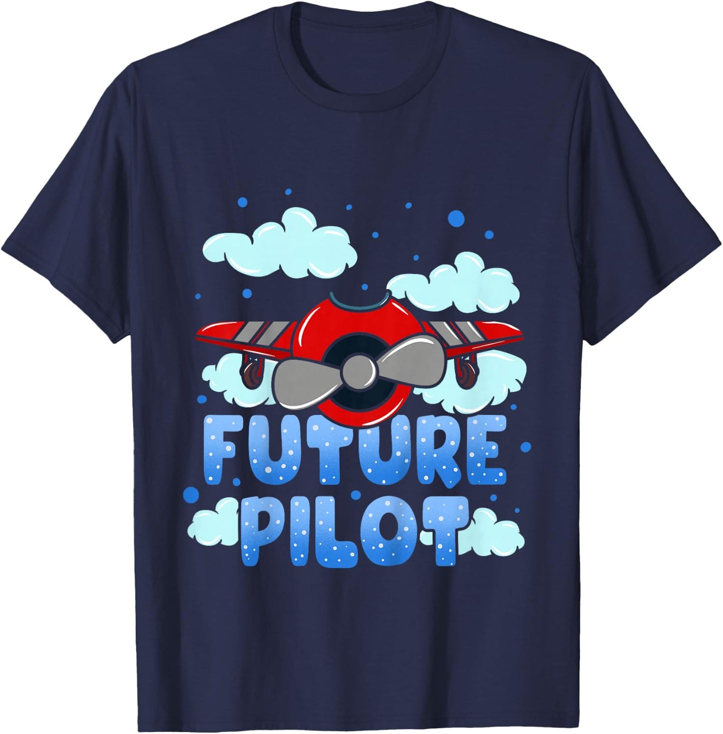 Future Pilot Airplane Toddler Boy Girl T-Shirt - T-Shirt | Navy