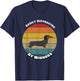 Vintage Easily Distracted By Wieners Funny Dachshund Dog Men Women Girls Kids T-Shirt - T-Shirt | Navy