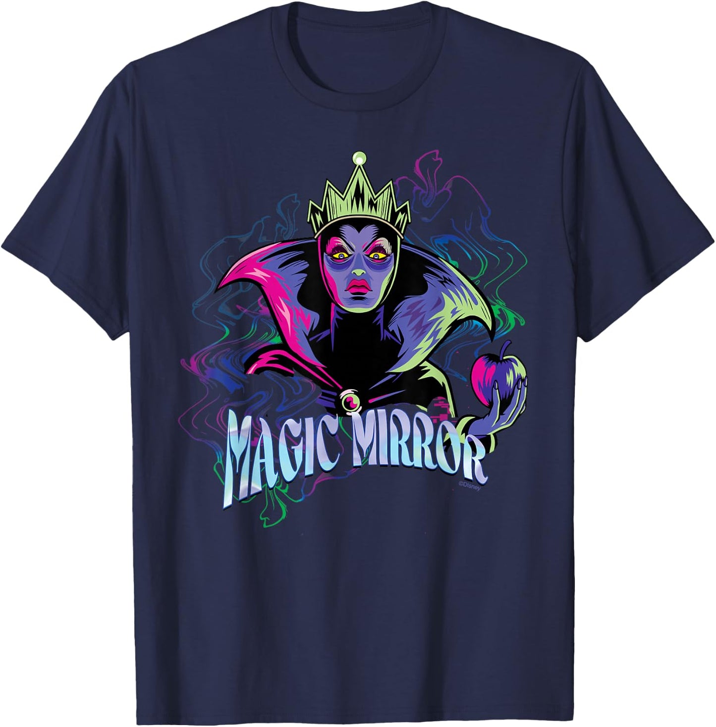 Disney Villains Evil Queen Magic Mirror Illustrated T-Shirt - T-Shirt | Navy