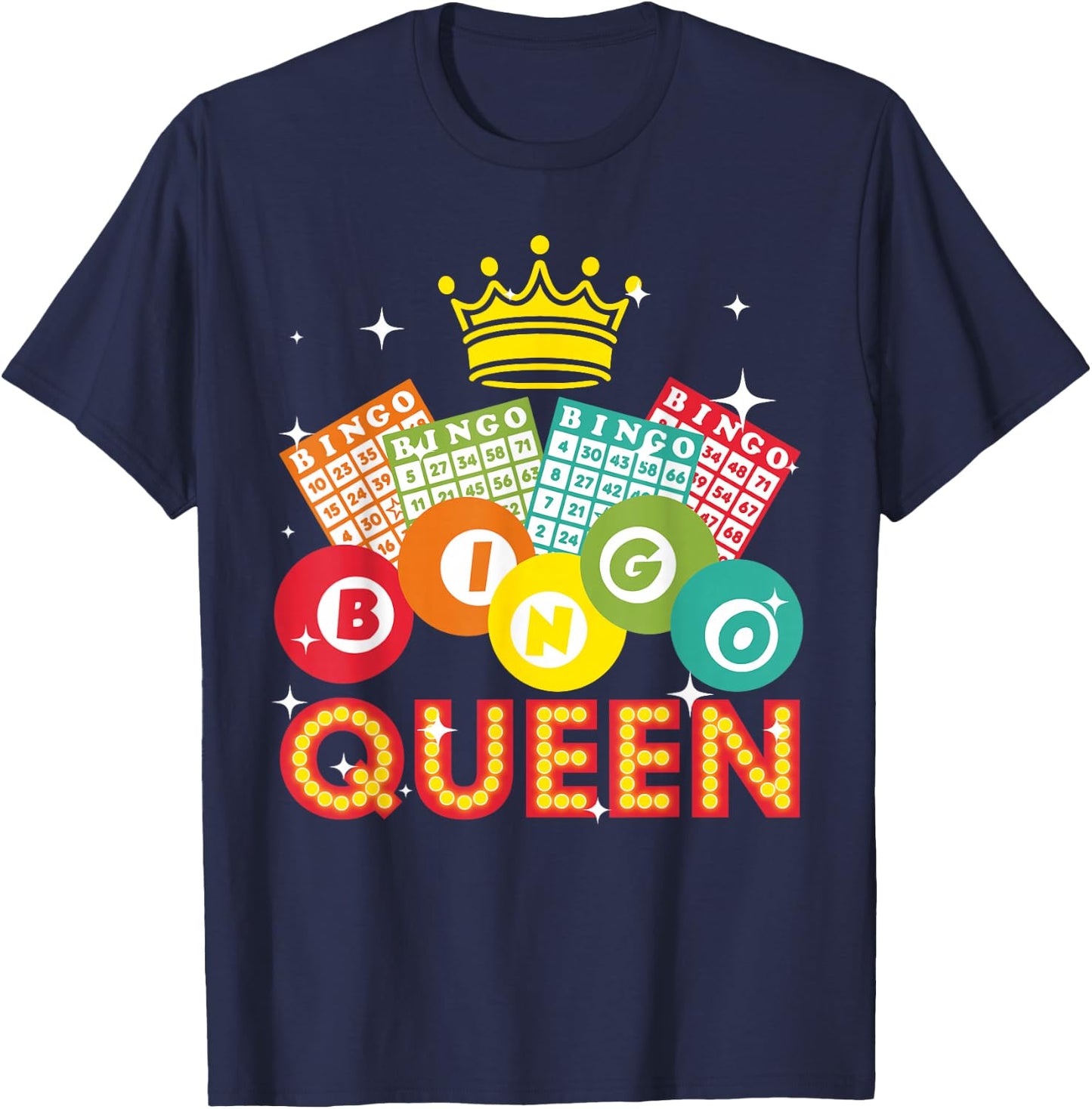 Cute Bingo Designs Mom Bingo Lovers Casino Players Small T-Shirt - T-Shirt | Navy