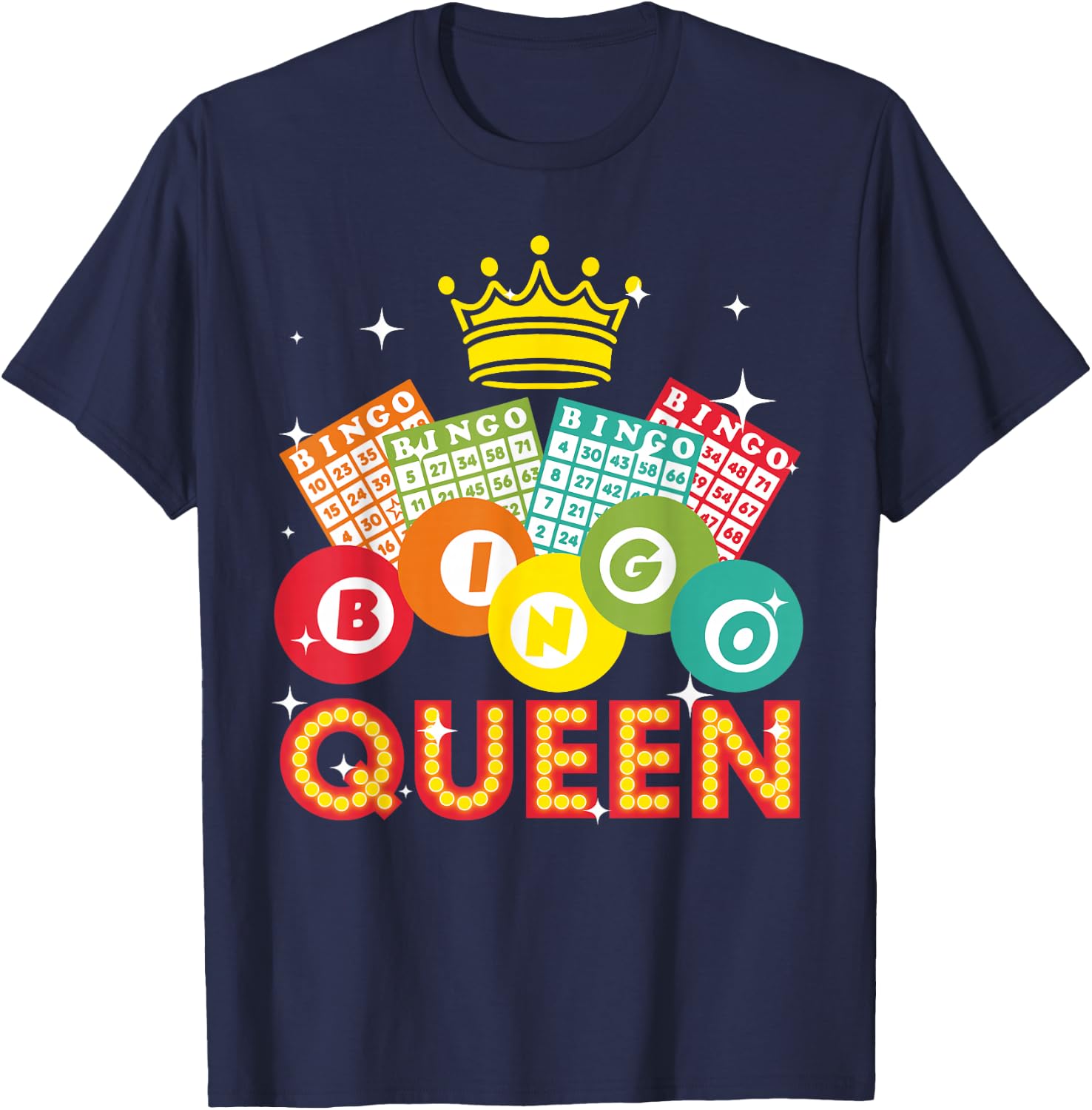 Cute Bingo Designs Mom Bingo Lovers Casino Players Small T-Shirt - T-Shirt | Navy