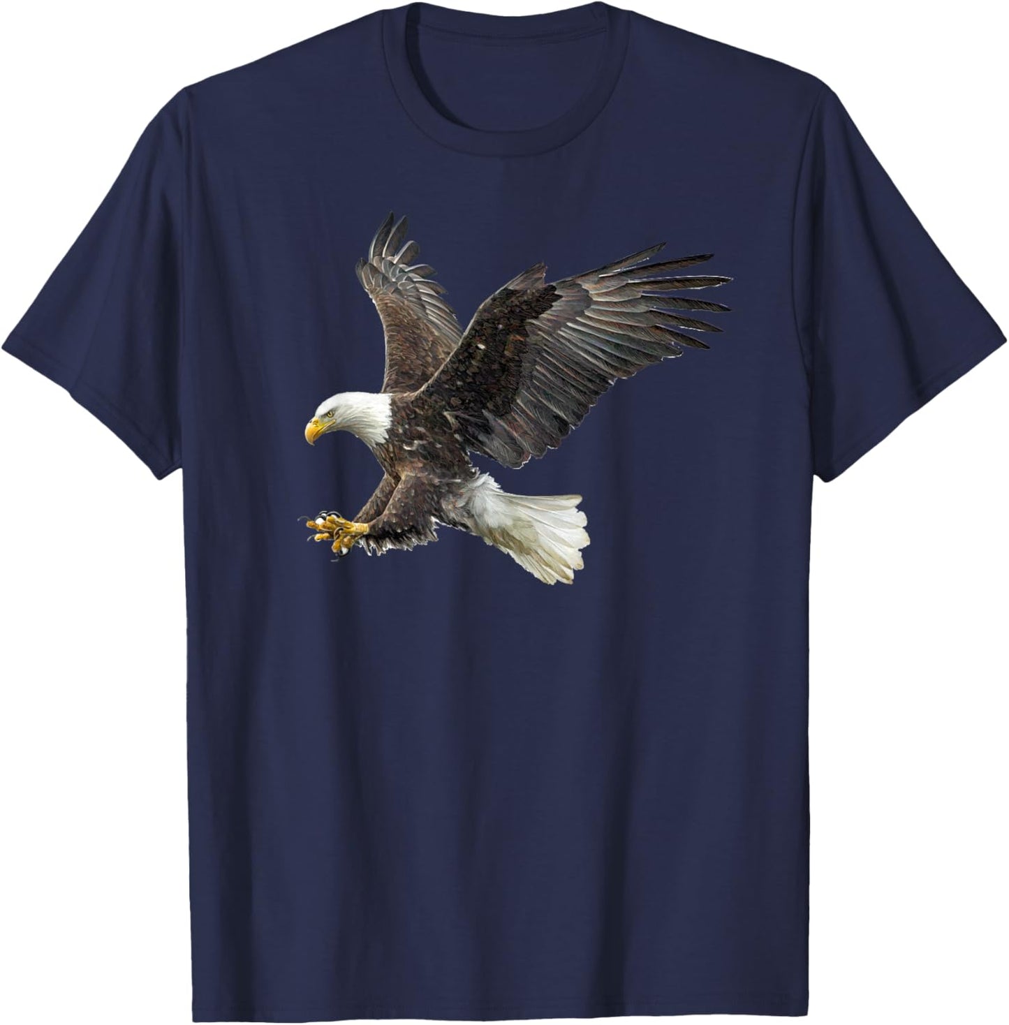Majestic Flying American Bald Eagle Small T-Shirt - T-Shirt | Navy