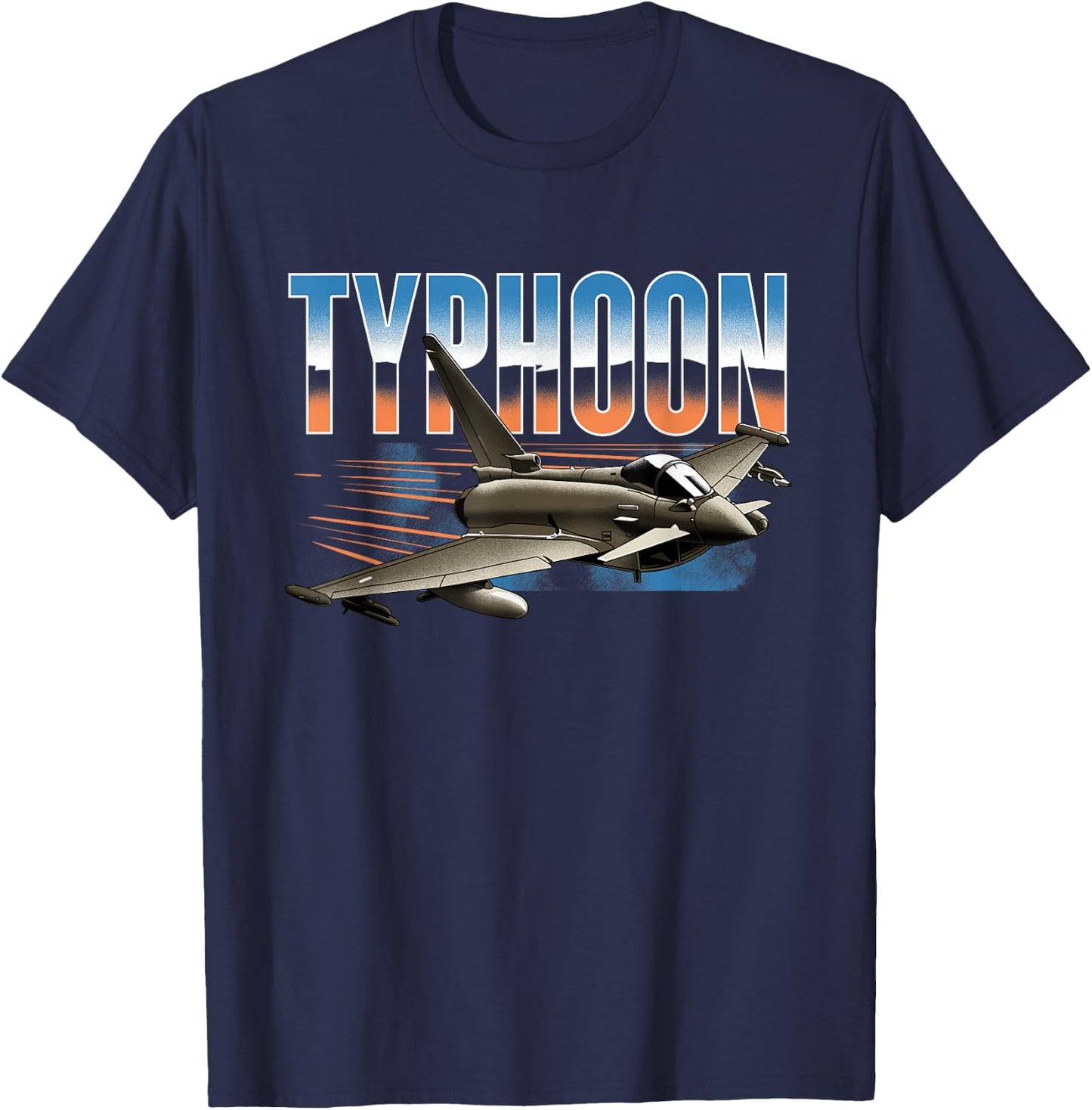 Military Warbird Airplane Typhoon T-Shirt - T-Shirt | Navy