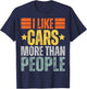 I Like Cars More Than People T-Shirt - T-Shirt | Navy