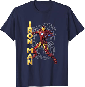 Kids Marvel Avengers Assemble Iron Man Tech Kids Graphic T-Shirt - T-Shirt | Navy