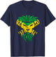 Jamaica Jamaican Roots Flag Tropical Lion Head Proud T-Shirt - T-Shirt | Navy
