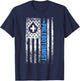Phlebolyse Krankenschwester Analyse Vene Geschenk US Flag Phlebotomy Phlebotomic Blood Doctor T-Shirt - T-Shirt | Navy